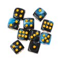 thumbnail image 1 of 10 piezas de cubo transparente de seis lados de 12 mm con esquinas redondas, juegos de mesa portátiles, negro y azul, 1 of 5