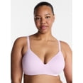 thumbnail image 2 of Joyspun Women's Lightly Lined Cotton Blend Comfort Wireless Bra, Sizes XS-XXXL, 2 of 7