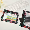 thumbnail image 2 of FORMRS 2 Pack Pencil Pouch for 3 Ring Binder with Clear Window Zipper Case, Red Block Pattern, 2 of 6