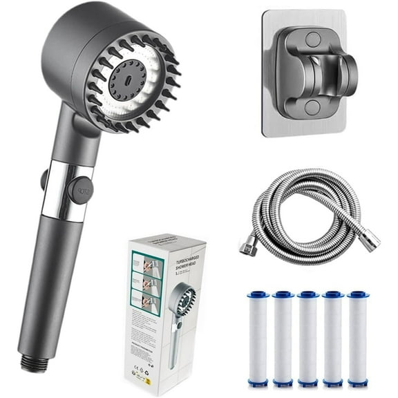 High Pressure Shower Heads,ON/OFF Switch Handheld Turbo Showerhead (1 Set) (1PCS)