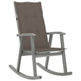 thumbnail image 1 of vidaXL Rocking Chair with Cushions Grey Solid Acacia Wood, 1 of 5