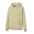 thumbnail image 2 of Coduop Women Hoodies Teen Girl Jackets Oversized Drawstring Zip Up Hoodie Pockets, 2 of 6
