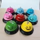 thumbnail image 2 of Campana de mano con forma de cara sonriente de metal para entrenamiento de mascotas, barra de servicio para restaurante, campana de convocatoria, contestador automático de competición, mesa de, 2 of 6