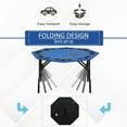 thumbnail image 3 of Soozier 47.25" 8 Player Folding Octagon Poker Table for Blackjack Poker Game with Cup Holders, Blue, 3 of 9