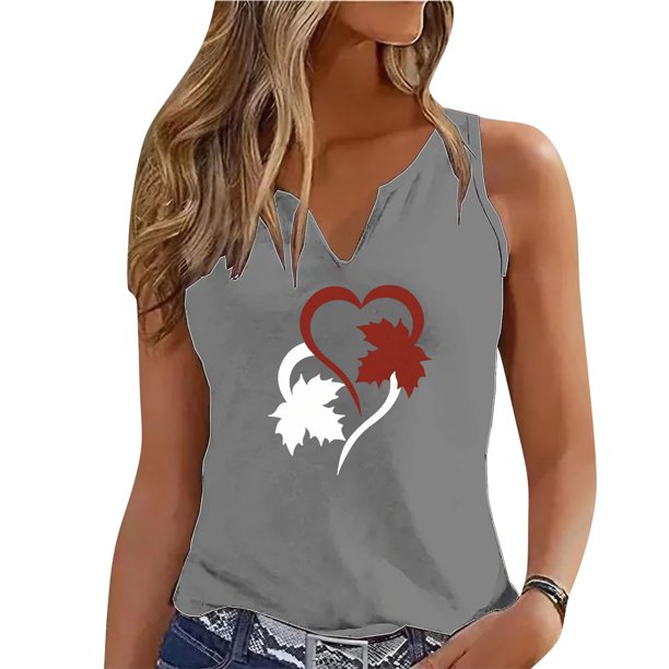 Camiseta de Moda Casual sin Mangas con Cuello en V para el Hogar Y el Uso Diario