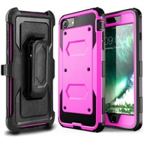 FIEWESEY for iPhone Se 2022 Case,Rugged Holster Armor Cover[Heavy Duty Protection ] Bumper Case [Belt Swivel Clip]   [Kickstand] for iPhone Se 2020/Se 2022/iPhone 7/iPhone 8 4.7 Inch(Pink)