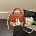 thumbnail image 4 of Bolso pequeño tipo cartera con forma de conejo para niñas y niños, con sangría, para llevar en la mano, 4 of 6