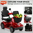 thumbnail image 3 of THLAND Heavy Duty 4 Wheel Mobility Scooter for Seniors & Adults, 500 lbs Capacity, Electric Powered Chair with 1000W Motor, All-Terrain Fast Travel, 30 Miles Long Range Battery, Bluetooth Speaker, 3 of 12