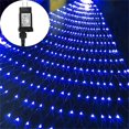 thumbnail image 3 of Red de luces LED navideñas para exteriores, 3 x 2 m, 200 luces LED conectables de 24 V CC, 8 modos, para colgar en la pared, para jardín, ventana y decoración, 3 of 5