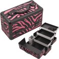 thumbnail image 1 of Hiker HK3101ZBPB Zebra Hot Pink Pro Makeup Case, 1 of 1