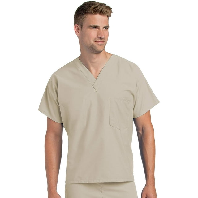 Landau Haut de Sarrau Médical pour Homme Standard Réversible à 1 Poche Coupe Classique Décontractée Durable à Col en V 7502