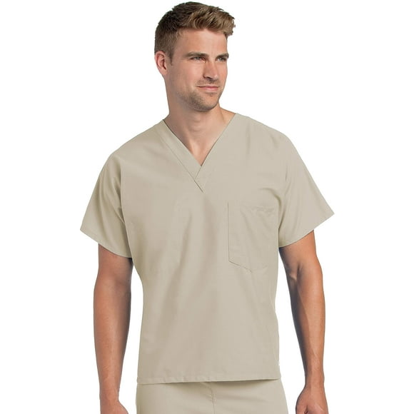Landau Haut de Sarrau Médical pour Homme Standard Réversible à 1 Poche Coupe Classique Décontractée Durable à Col en V 7502