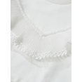 thumbnail image 3 of CradlePlanet Infant Toddler Girls White Screw Collar Pullover Top, 3 of 9