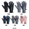 thumbnail image 2 of Women Men Non-slip Touch Screen Outdoor Windproof Cold Proof Full Finger Mittens Winter Gloves BLACK M, 2 of 8