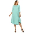 thumbnail image 2 of Pastel by Vivienne Women's Swing Midi Dress Plus Size Mint XX-Large, 2 of 4