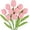 Pink, variant on Dalrosia 10PCS Crochet Tulips Flowers Artificial Flowers Bouquet Handmade Knitted Tulip Bouquets with Leave and Long Stem for Home Centerpieces Decor Valentine's Day Wedding Anniversary