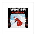 thumbnail image 1 of Winter In Norway (14103450367) 8X8 Inch Square Wooden Framed Wall Art Print Picture with Mount, 1 of 4
