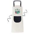 thumbnail image 1 of Faulty Flower Layout Apron Adjustable Bib Cotton Linen BBQ Kitchen Pocket Pinafore, 1 of 3