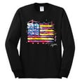 thumbnail image 2 of Wild Bobby, Colorful Neon Flag Hearts Love, Streetwear, Men Long Sleeve Shirt, Black, Small, 2 of 3