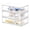 3pack Wide, variant on 2 Pack Stackable Makeup Organizer 12.1''l Bathroom And Storage Undersink Drawer Cosmetics Beauty Supplies Clear Plastic Bins For Desk Cabinet Kitchen Vanity Pantry
