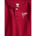 thumbnail image 3 of Wonder Nation Baby Boys' Thermal Henley Bodysuit with Long Sleeves, Sizes 0M-24M, 3 of 3