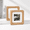 Oak-4x4 matted to 3x3, variant on 10x10 Picture Frame Set Of 2 - Matte White Oak Wood With Hd Tempered Gl Adjustable For 6x6/8x8 Matted Or Open Gallery-quality Vert