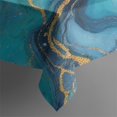 thumbnail image 5 of Blue Gold Marble Pattern Square Tablecloth,Waterproof Square Table Cover,Wipeable Spillproof Washable Table Cover for Home Kitchen Party Decor 52"x52"(132x132cm), 5 of 6