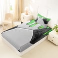 thumbnail image 4 of Erosebridal Sport Soccer Twin Sheet Sets 3pcs for Kids Boys,Teens Green Ice Cream Drip Bedding,Luxury Bedroom Decor, 4 of 5
