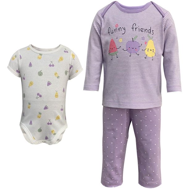 Conjunto George de Tres Piezas Para Niña Talla 12M Color Rosa
