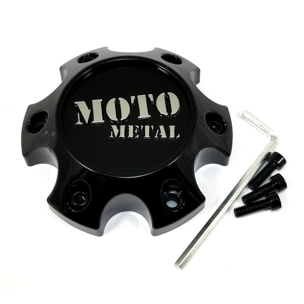 Moto Metal Gloss Black 4 3/4" Wheel Center Hub Cap 6 Lug