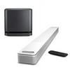 Smart Soundbar 900, White with Bass Module 500 for Soundbar, Black