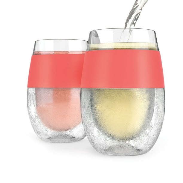 Host Wine Freeze Cooling Cup Set of 2, Double Wall Insulated Freezable Drink Chilling Tumbler