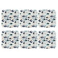 thumbnail image 2 of Fuzoiu Cartoon Helicopters Print Leather Coasters Set,Drink Coasters Set of 6,for Tabletop Protection, Durable PVC Coasters,Home Décor and Housewarming Gift,Square, 2 of 7