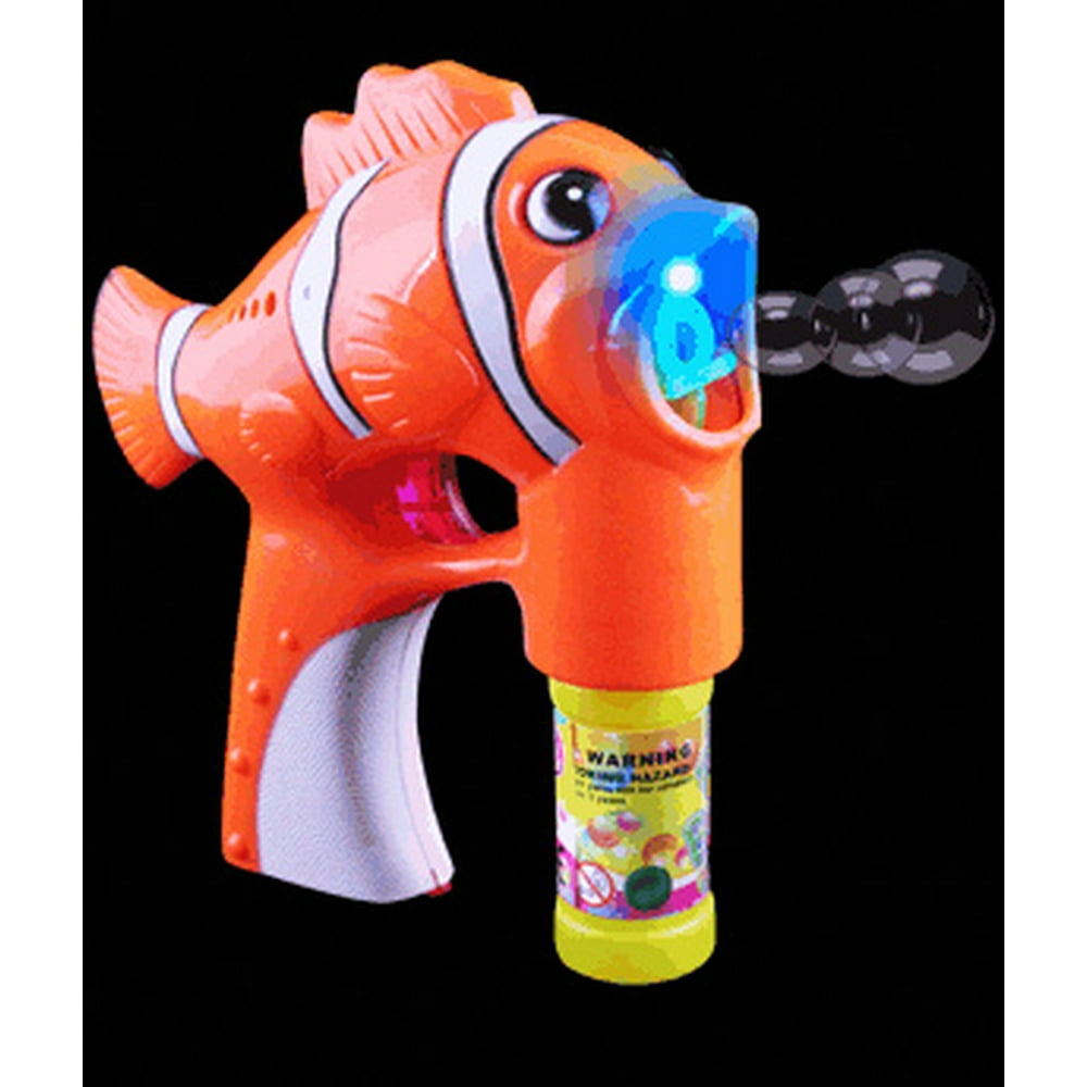 Fun Central (R382) 1 pc Fish LED Bubble Blower Gun, LED Light Up Bubble ...