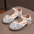 thumbnail image 6 of CAIVO Girls Shoes Soft Sole Heeled Sandals With Rhinestones Princess For Summer Holiday Solid Color Sandals Versatile Footwear, 6 of 8
