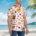 thumbnail image 3 of Pofeuu Cute Dog Print Hawaiian Shirt for Men Sleeves Casual Button Down Summer Beach Dress Shirts T-Shirts,X-Large, 3 of 7