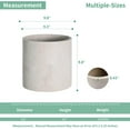 thumbnail image 6 of Mozing Breathable Cement Plant Pots - 10 x 10 inch Gray Planter Pot with Drainage Hole, 6 of 8