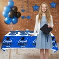 thumbnail image 4 of Graduation Party Decorations Graduation Blue-themed Party Tableware, Paper Plates, Napkins, Tablecloths, Decorations And Furnishings, Navy Blue and Silver Grad Party Supplies Set, 4 of 5