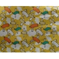 thumbnail image 4 of oneOone Georgette Viscose Yellow Fabric Cloud & Bird Cartoon Sewing Craft Projects Fabric Prints By Yard 42 Inch Wide, 4 of 4