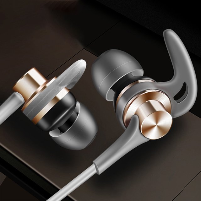 Twowood auricular Gancho de metal pesado ergonómico de metal en oreja auriculares con cable auriculares auriculares auriculares