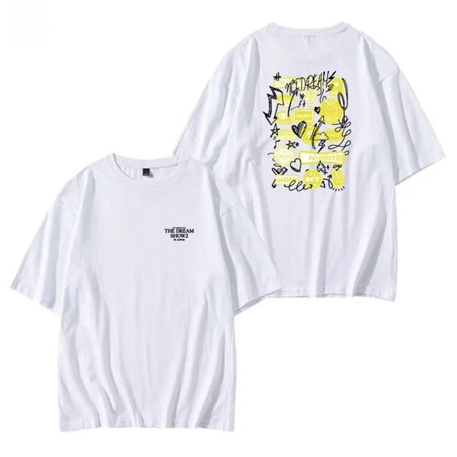 Camiseta negra de cuello redondo Nct Dream, estilo The Dream Show2, artículos de conciertos, ropa igual que la del artista, ropa informal para fans