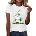 thumbnail image 2 of VBTAPA 2025 Easter Shirts for Women, Funny Bunny Graphic T-Shirt Easter Holiday Short Sleeve Tee Tops Prime Sales Today White XL, 2 of 5