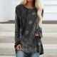 thumbnail image 1 of Pntutb Mujer O-cuello Estilo étnico Estampado Casual Manga larga Tallas grandes Moda top Pntutb Pntutb-6127, 1 of 5