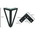 thumbnail image 2 of Rawiri - Patas de mesa de metal negro (4 unidades), patas de muebles intercambiables, para mesa de centro, TV, sofá, cama y otras patas de muebles, con tornillos (15 cm), 2 of 8