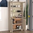 thumbnail image 5 of vidaXL Highboard HAMAR Solid Wood Pine Honey Brown, 5 of 5