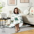 thumbnail image 4 of Wearable Blanket,White Cartoon Dinosaurs Names Pattern Hooded Wearable Flannel Blanket for Adults & Teens,Winter Poncho Shawl Wrap Cape Cozy Anti-Pill,60"x80", 4 of 5
