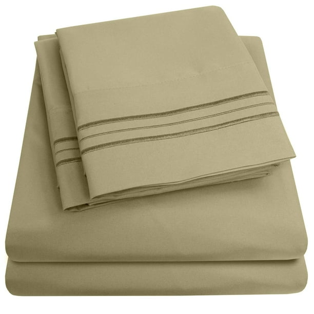 Juego de sábanas Sweet Home Collection 1500 Supreme King, color verde salvia