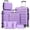 Purple, variant on Gowill 6 Piece Luggage Sets,13/20/24/28 inch Hardside Lightweight ABS Suitcase With Expandable Duffle Bag (Navy Blue Tan)