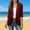 Wine women chiffon cardigan a1, variant on thefmos Women Summer 3/4 Sleeve Open Front Chiffon Cardigan Casual Cover Up Lightweight Loose Beach Coverups for Dresses Vacation Swimwear, Navy 2XL