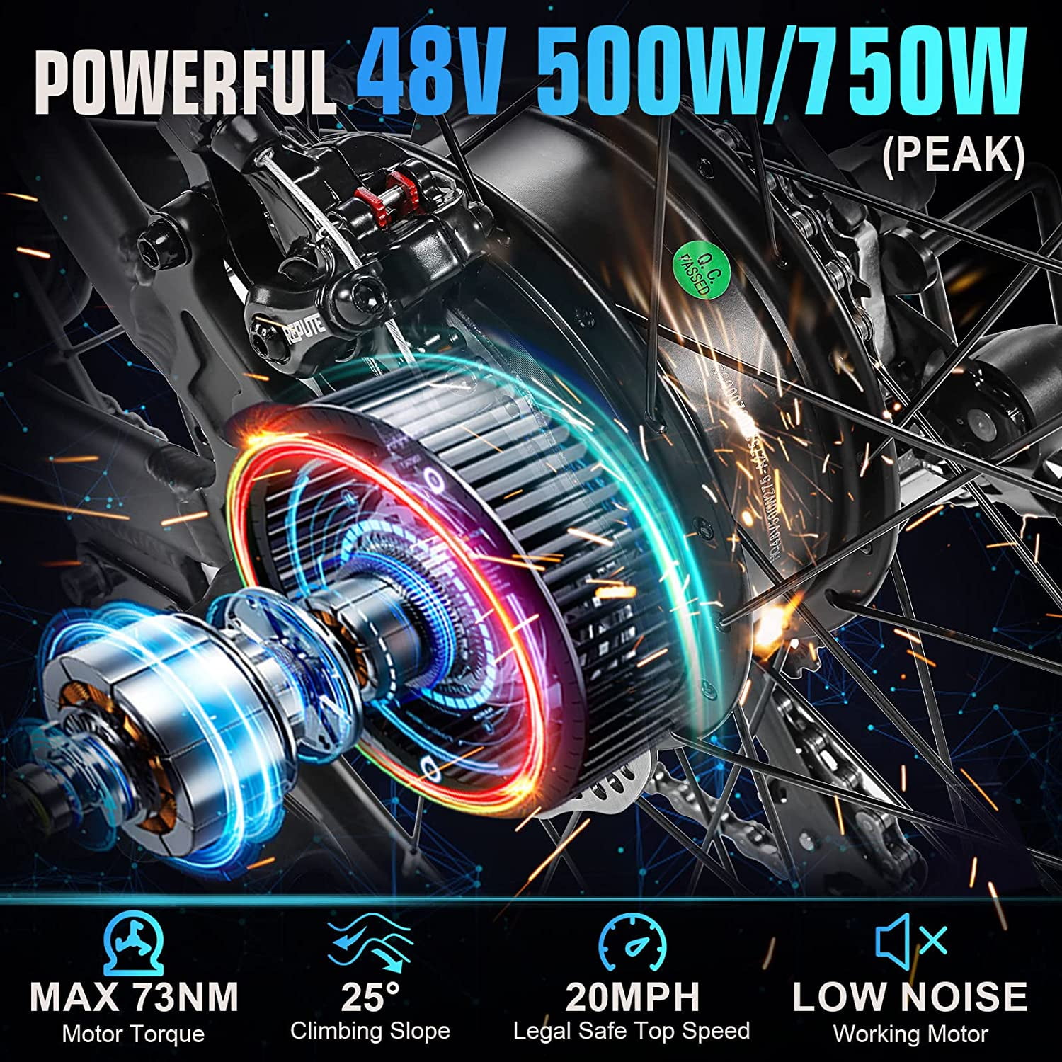 ANCHEER 500W Electric Bike for Adults 27.5" Electric Mountain Bike 3 Hours Fast Charge, Ebike for Adults with 48V 10.4Ah Removable Battery, Electric Bicycles LCD Display UL2849
